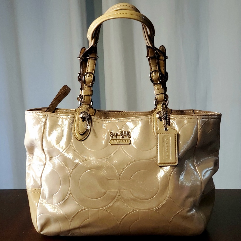 Large Mia OP ART Tote  Coach Bag